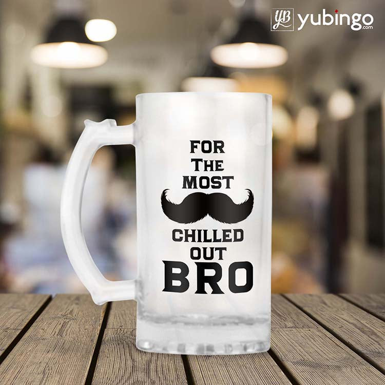 Most Chilled Out BRO Beer Mug - corporate gift by YuBingo