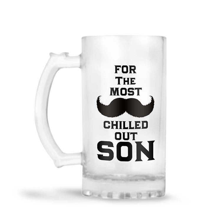 Most Chilled Out Son Beer Mug - corporate gift by YuBingo