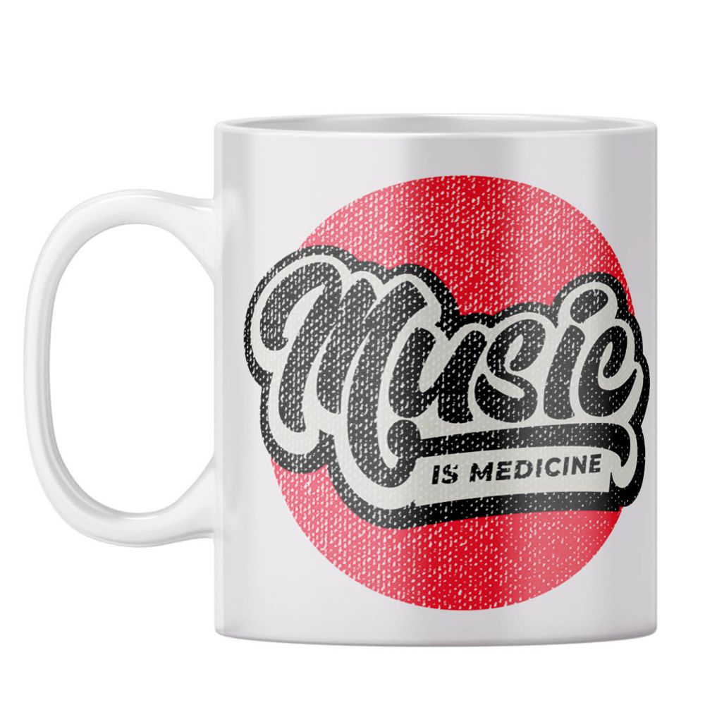 Music is Medicine Coffee Mug - corporate gift by YuBingo