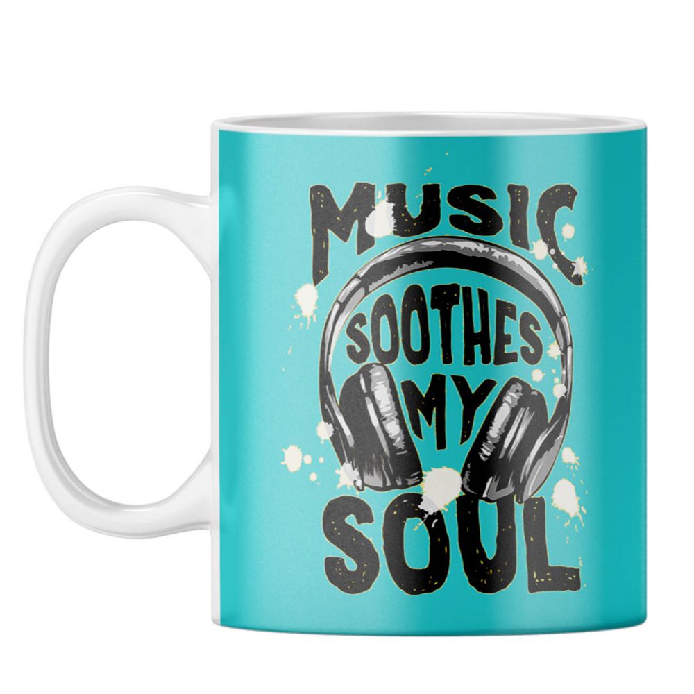 Music Soothes My Soul Coffee Mug - corporate gift by YuBingo