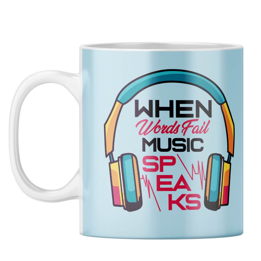 Music Speaks Coffee Mug - corporate gift by YuBingo