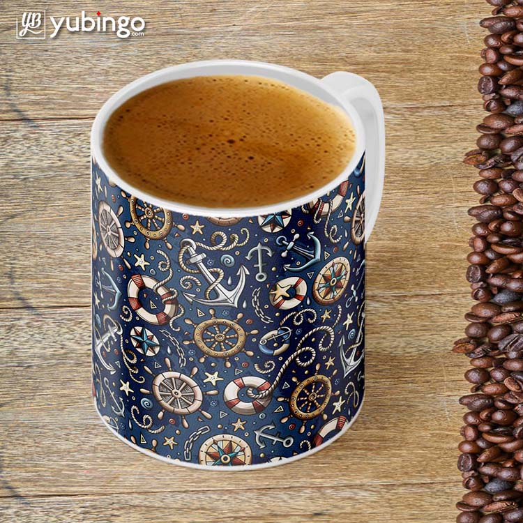 Nautical Blue Customised Alphabet Coffee Mug - product image 4