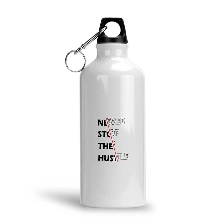 Never Stop Hustle Water Bottle - corporate gift by YuBingo