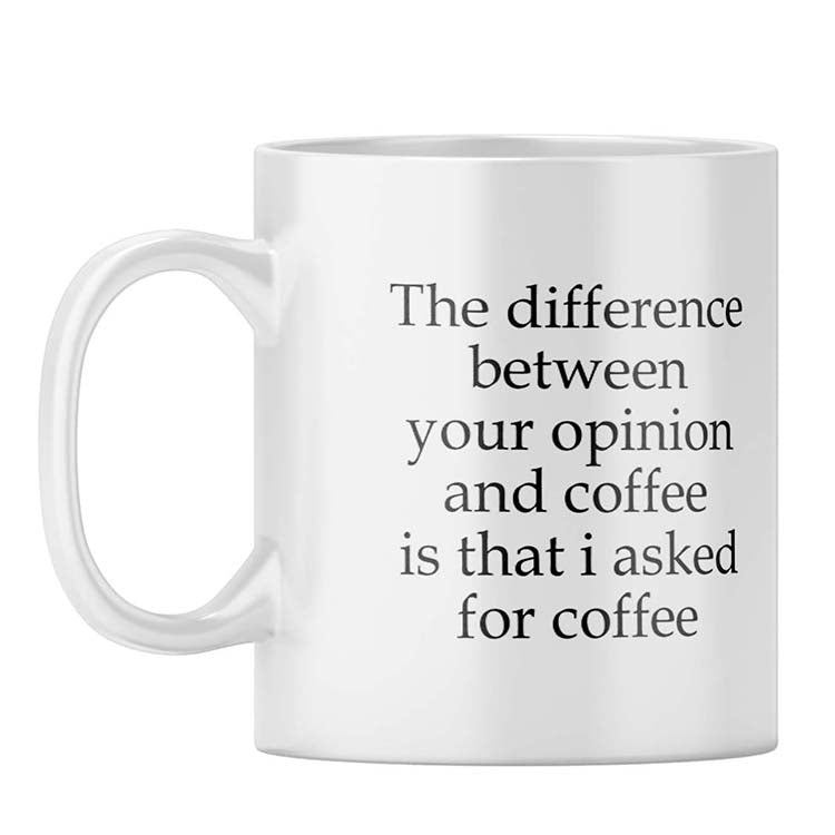 Opinion And Coffee Coffee Mug - corporate gift by YuBingo