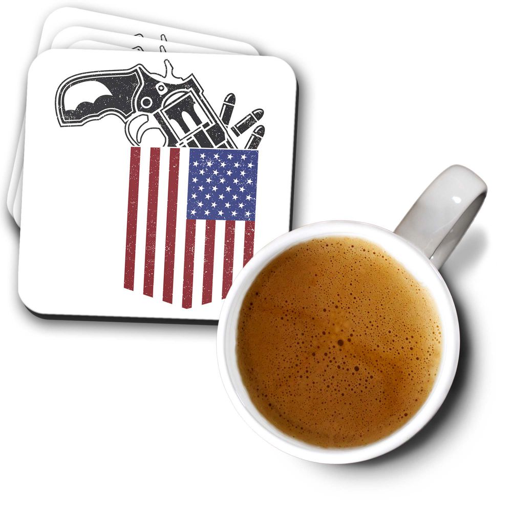 Pistol Coasters - corporate gift by YuBingo