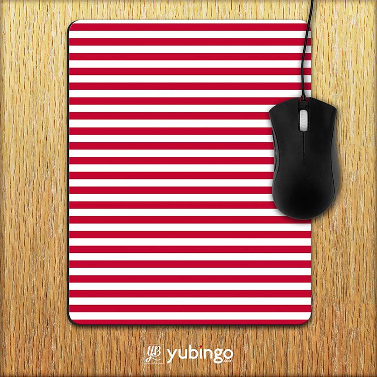 Red Stripes Mouse Pad - corporate gift by YuBingo