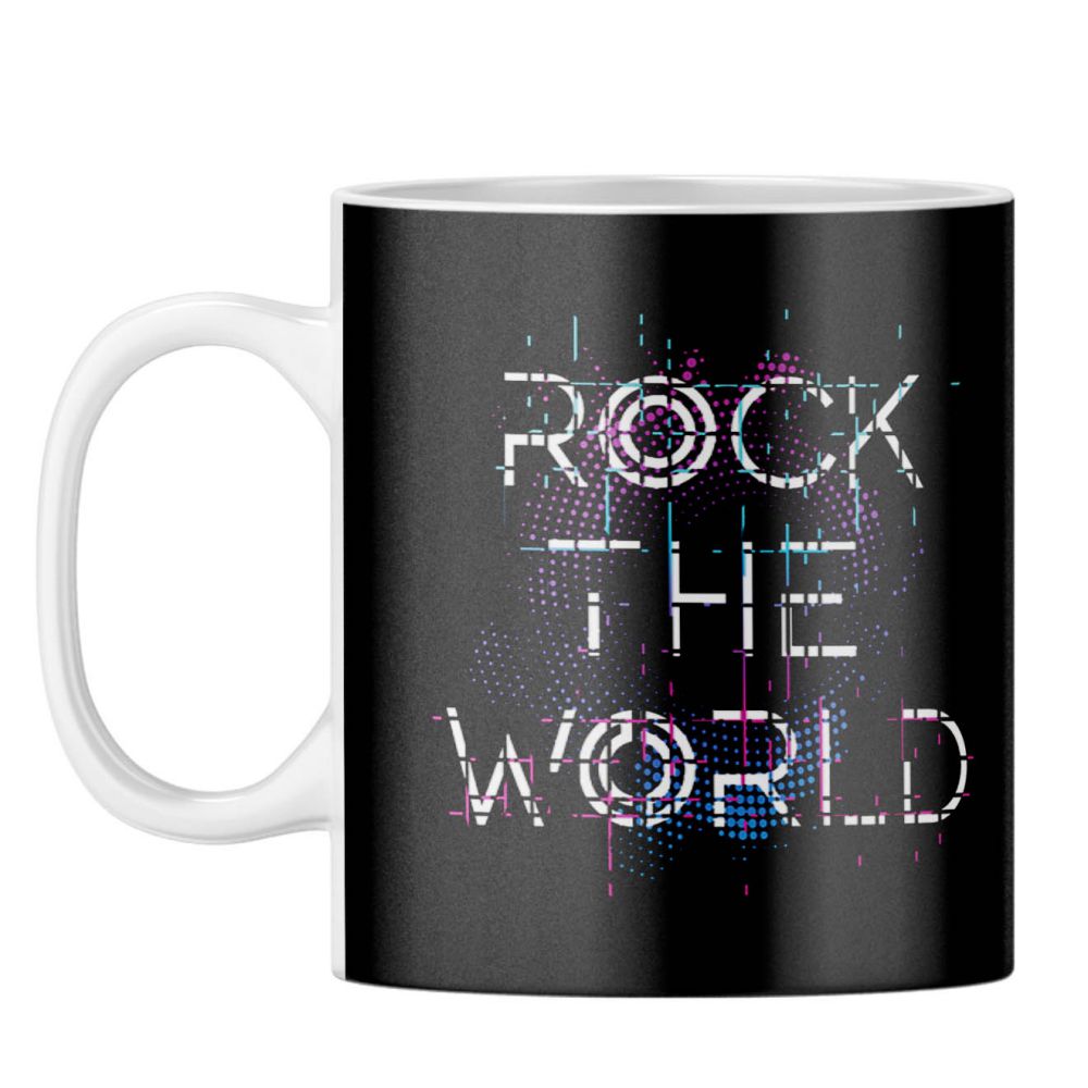 Rock The World Coffee Mug - corporate gift by YuBingo