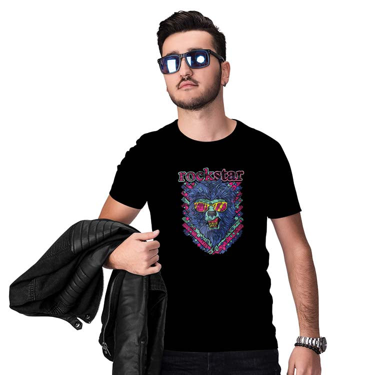 Rockstar Lion Men T-Shirt - corporate gift by YuBingo