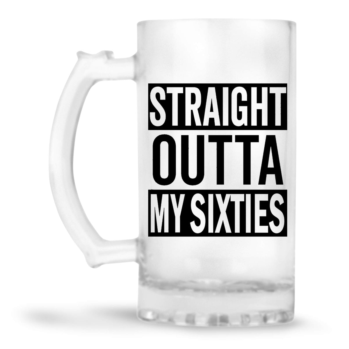 Straight Outta Sixties Beer Mug - corporate gift by YuBingo