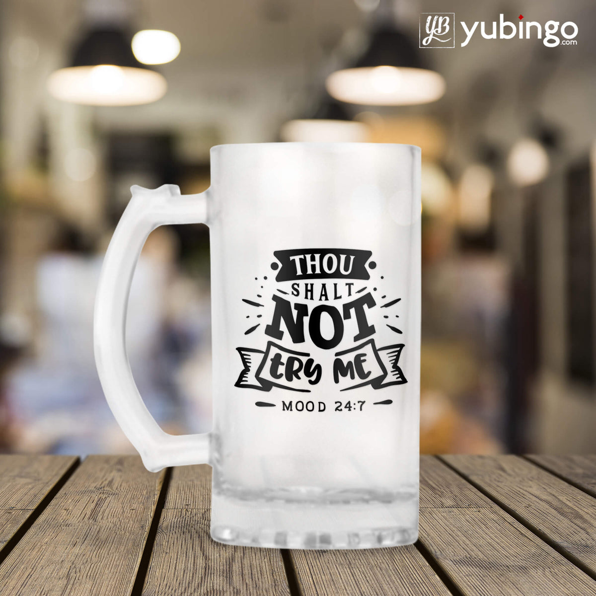 Thou Shalt Not Try Me  Beer Mug - product image 3