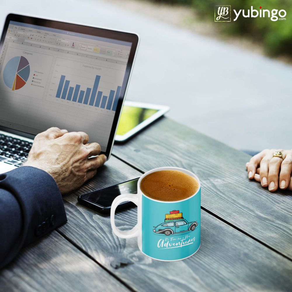 Time for Adventure Coffee Mug - corporate gift by YuBingo