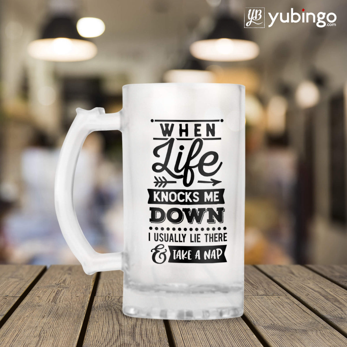 When Life Knock Me Down Beer Mug - product image 3