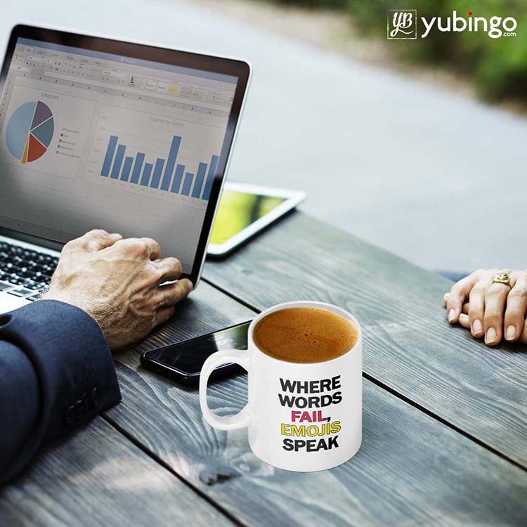 Where Word Fail Coffee Mug - corporate gift by YuBingo