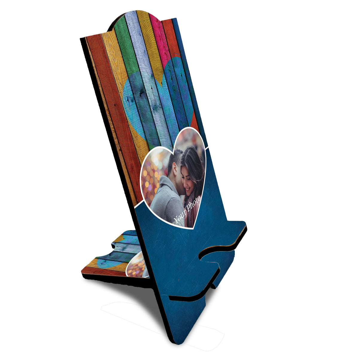 Woody Heart Photo Mobile Stand - corporate gift by YuBingo