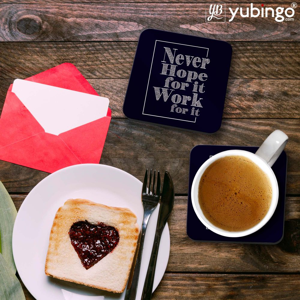 Work for It Coasters - corporate gift by YuBingo