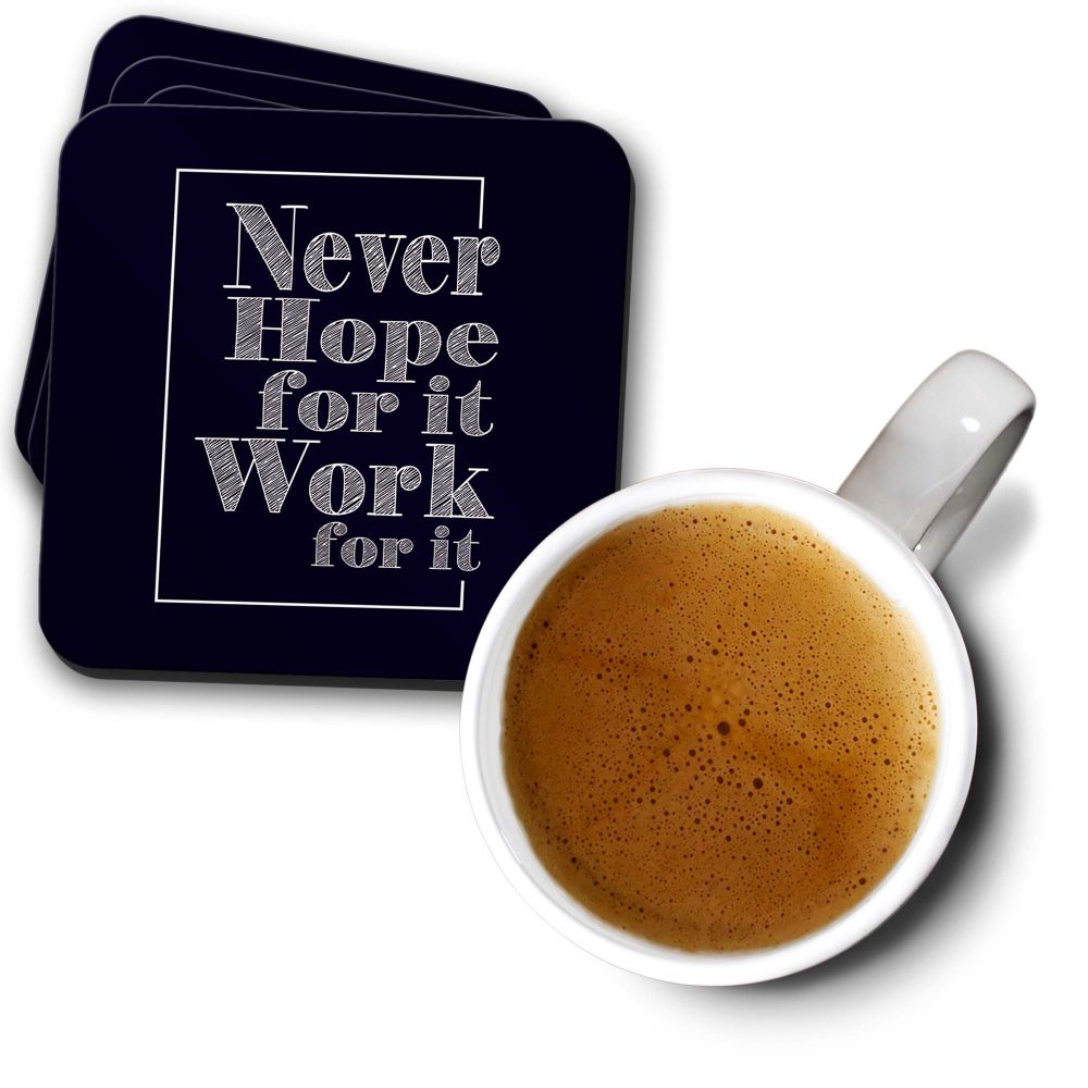 Work for It Coasters - corporate gift by YuBingo