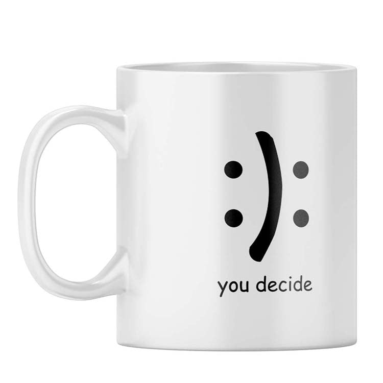 You Decide Coffee Mug - corporate gift by YuBingo