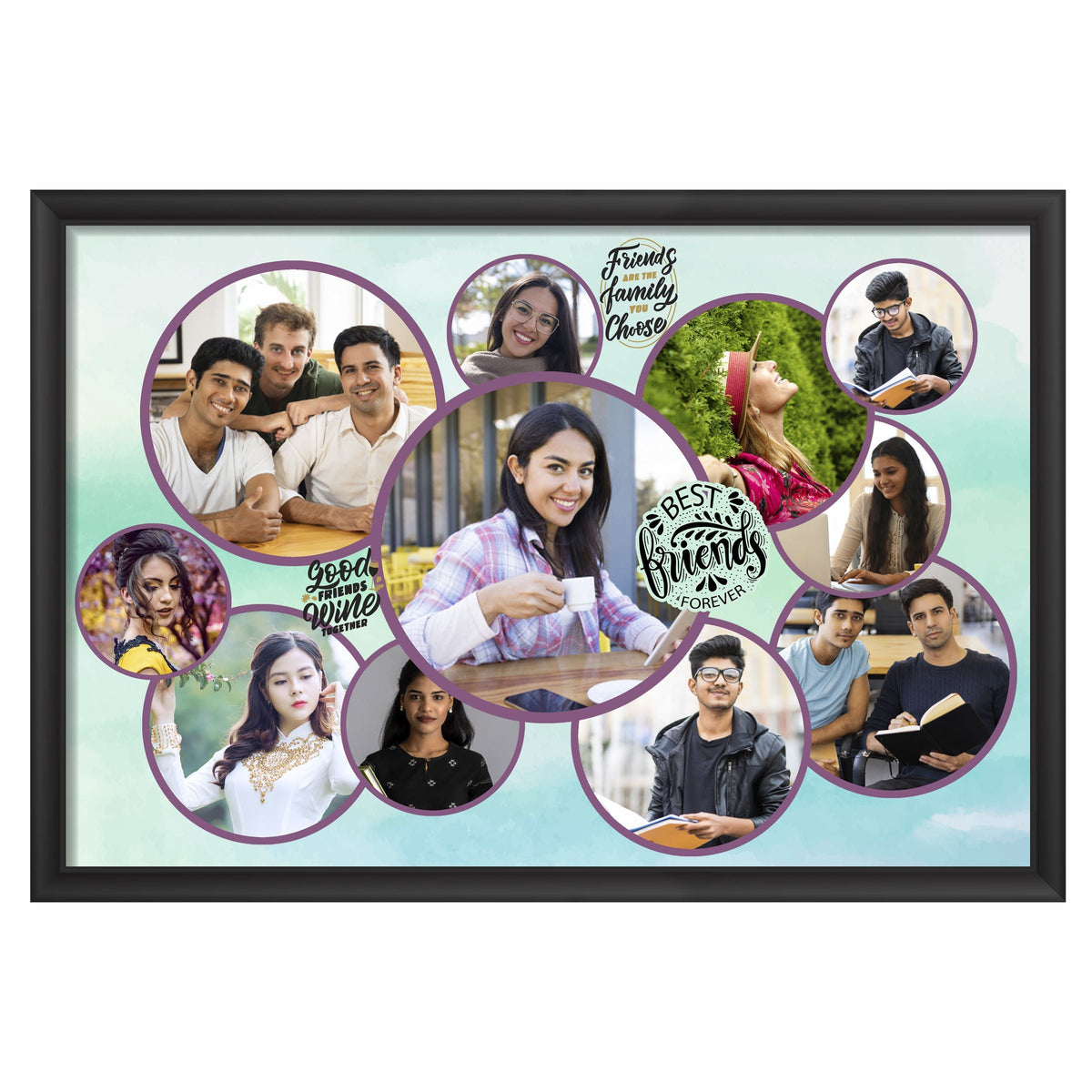 Friends Photo Collage Customised Frame - corporate gift by YuBingo