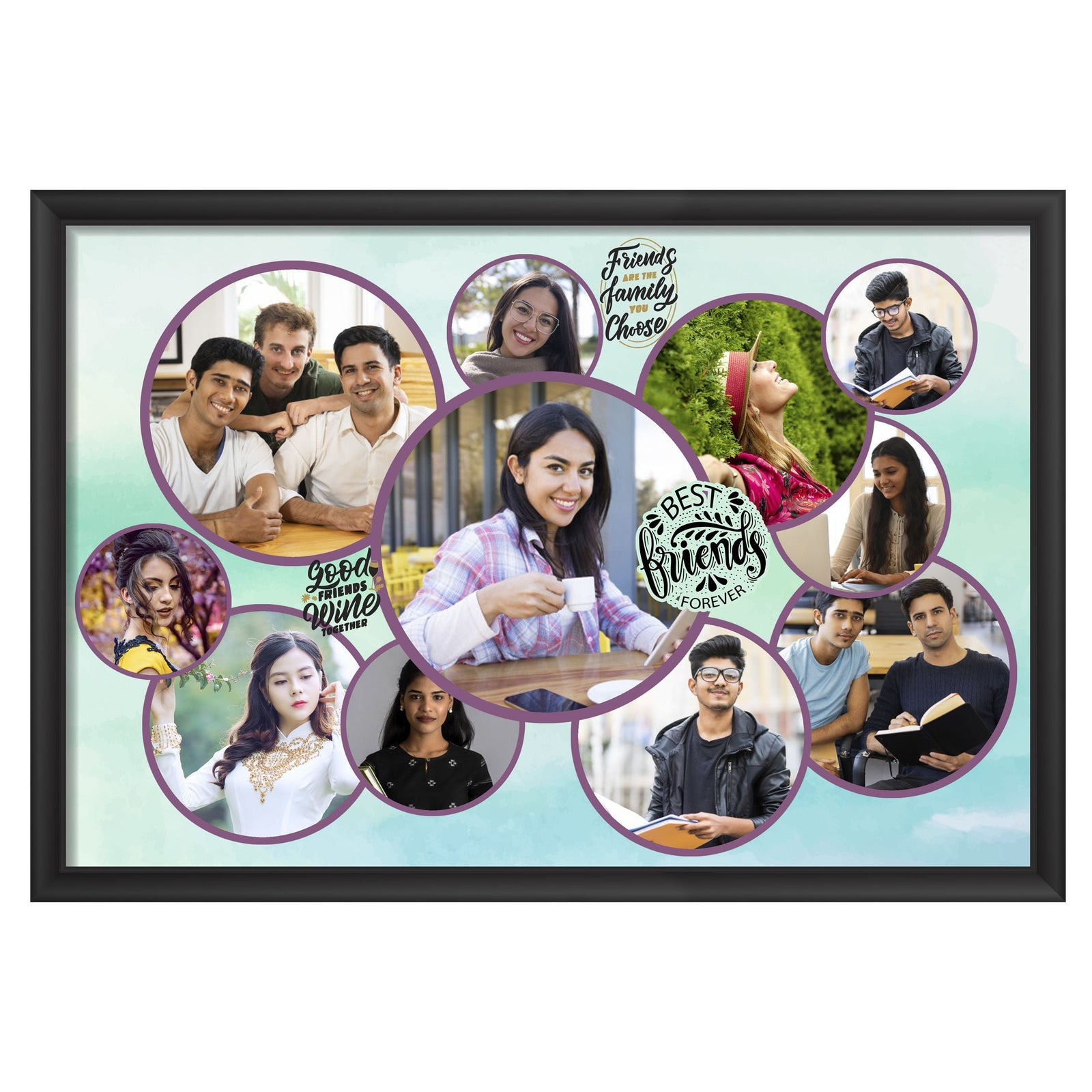 Friends Photo Collage Customised Frame - corporate gift by YuBingo