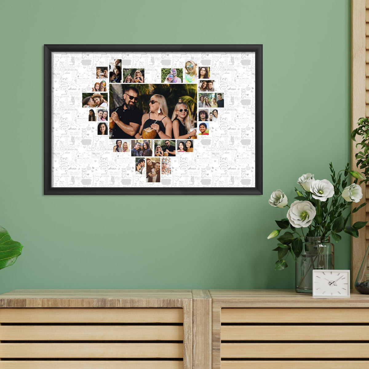 Heart Photo Collage Customised Frame - corporate gift by YuBingo