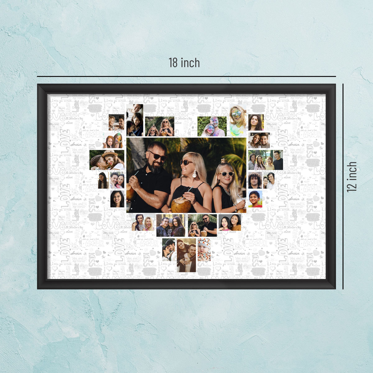 Heart Photo Collage Customised Frame - product image 6