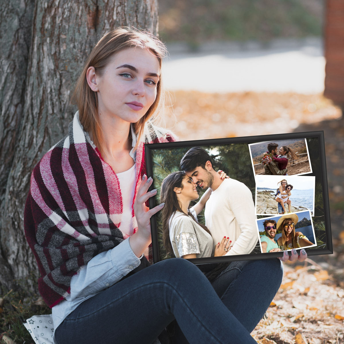 Photo Collage with 4 Photos Customised Frame - corporate gift by YuBingo