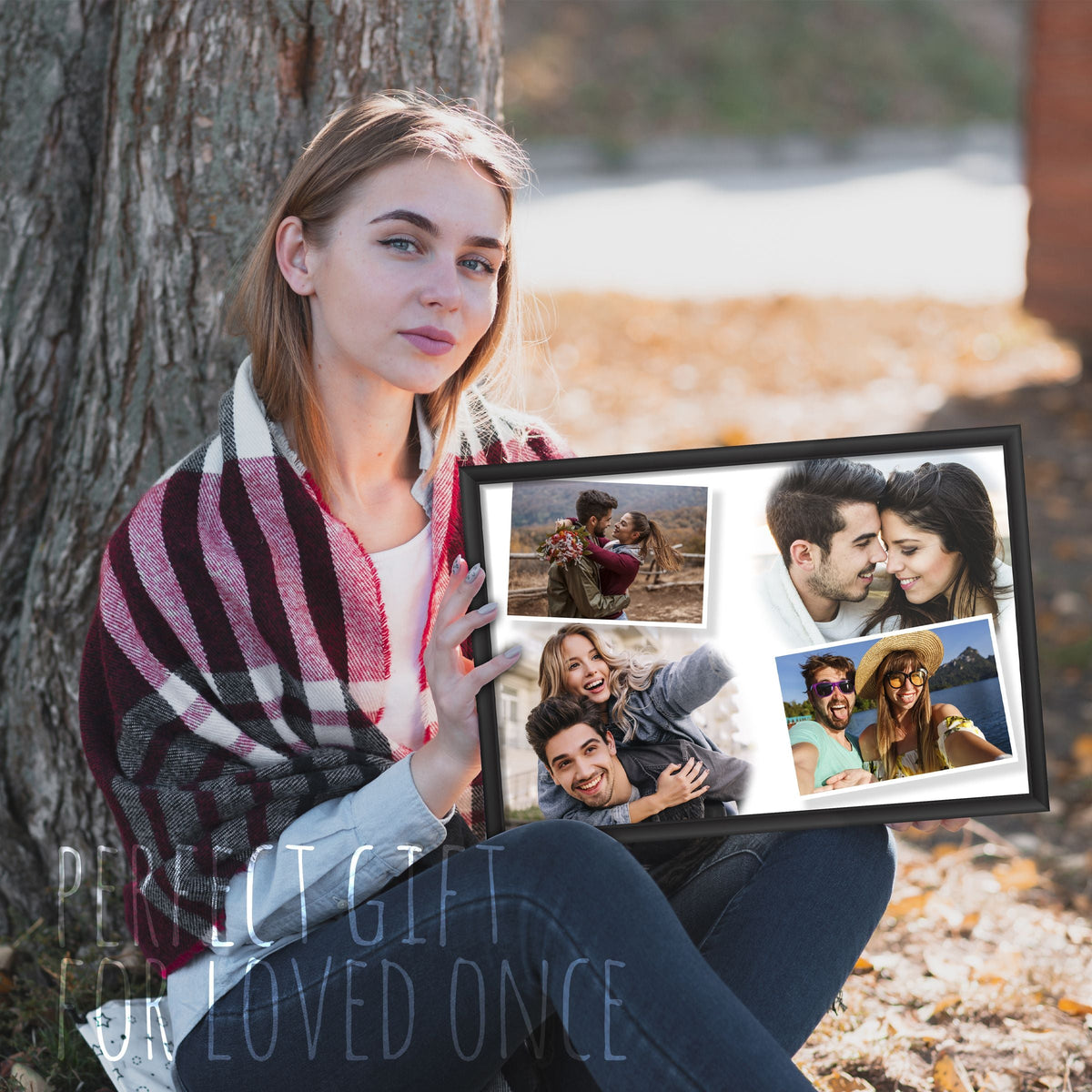 Photo Collage with Four Photos Customised Frame - corporate gift by YuBingo