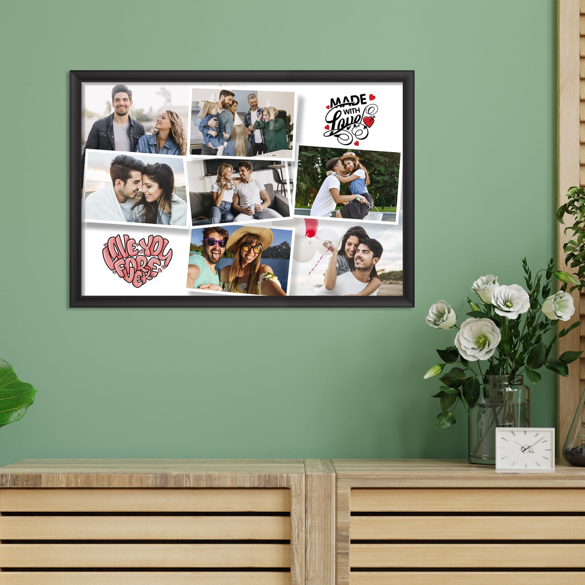 Photo Collage with Seven Photos Customised Frame - corporate gift by YuBingo