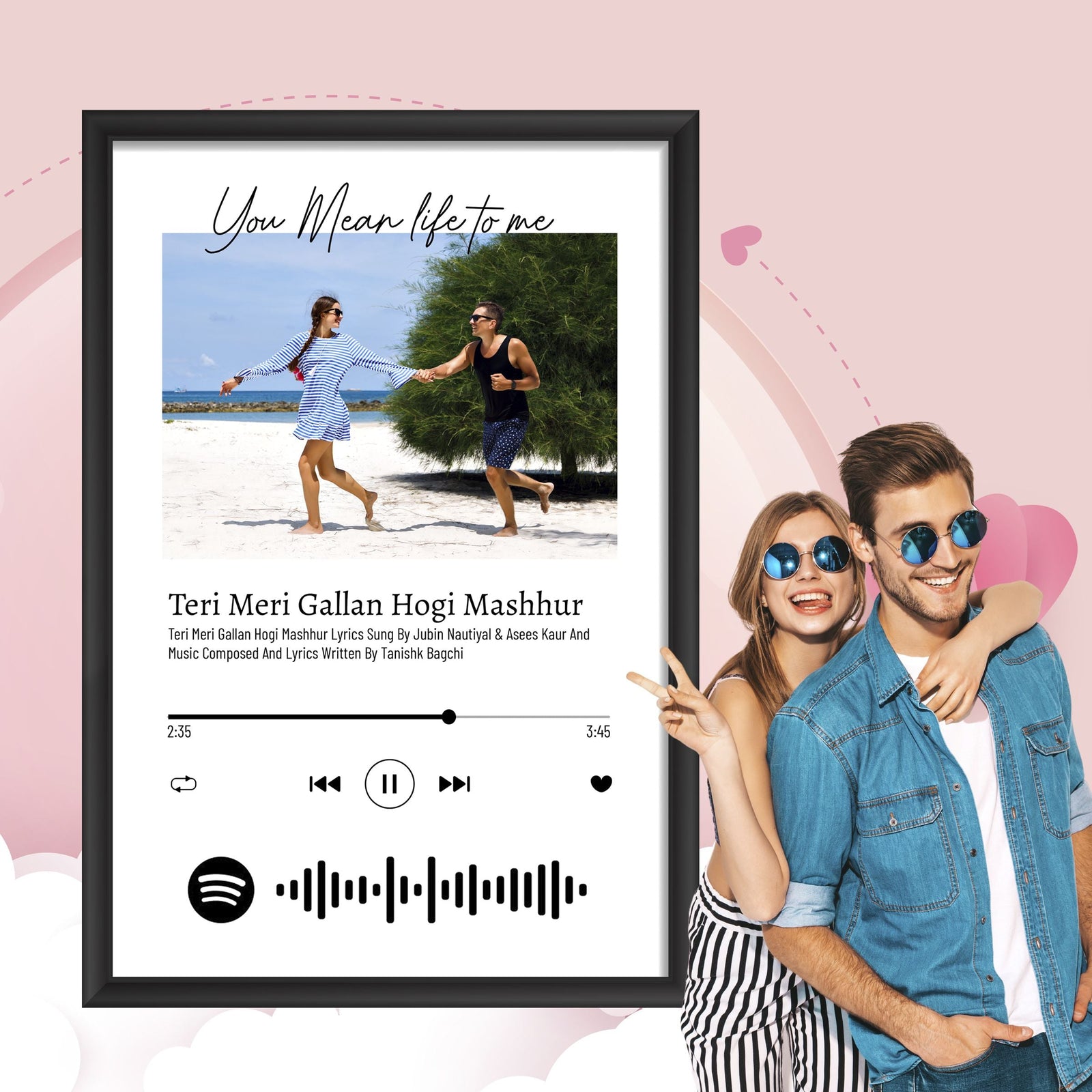 Spotify Scannable Song with Photo Customised Frame - corporate gift by YuBingo